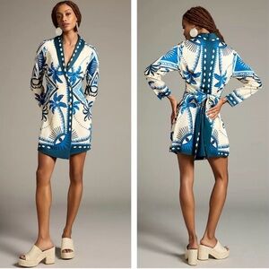 FARM Rio Belted Blazer Dress LARGE NWOT